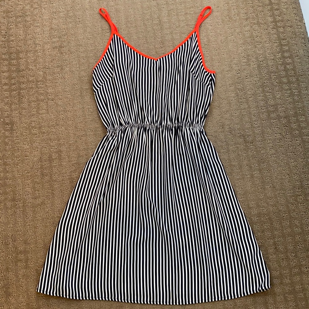 Black and White Striped Dress